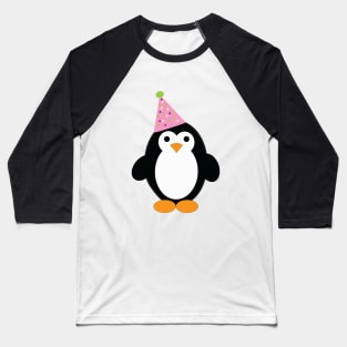 Party Penguin Baseball T-Shirt